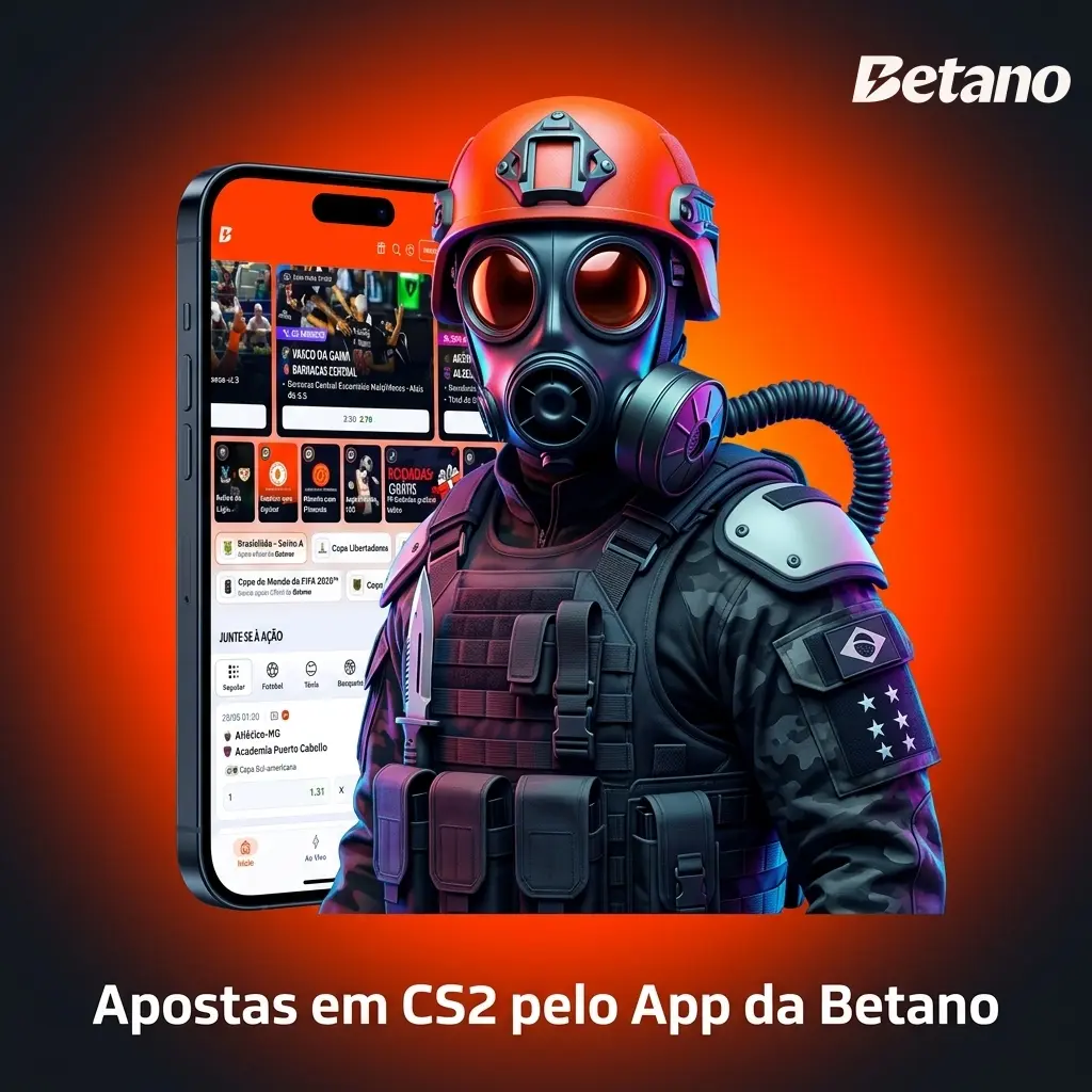 App da Betano para apostas em CS2 no celular, com mercados de eSports ao vivo e pré-jogo disponíveis
