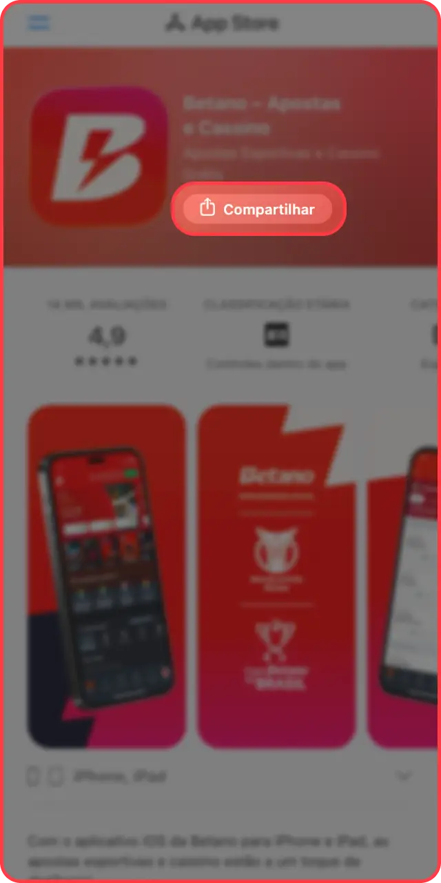 Baixe o aplicativo e comece a apostar pelo Betano app iOS.