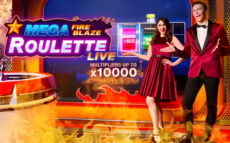Faça suas apostas na Mega Fire Blaze Roulette Live no cassino ao vivo do Betano app.